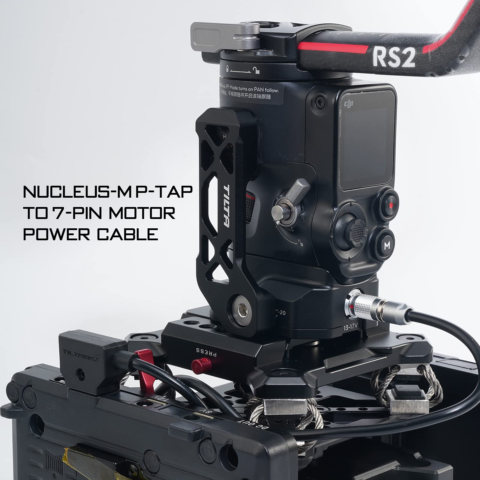 Câble D'alimentation P-Tap Vers 7 Broches Pour Moteurs Tilta Nucleus-M - Longueur 70 Cm