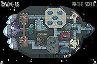 Vista 4 de Among Us - Póster de pared Skeld Map con pasadores
