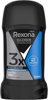 Rexona Men Maximum Protection Deo-Stick Cobalt Dry Antitraspirante con 96 ore di protezione contro sudore e odore corporeo 50 ml