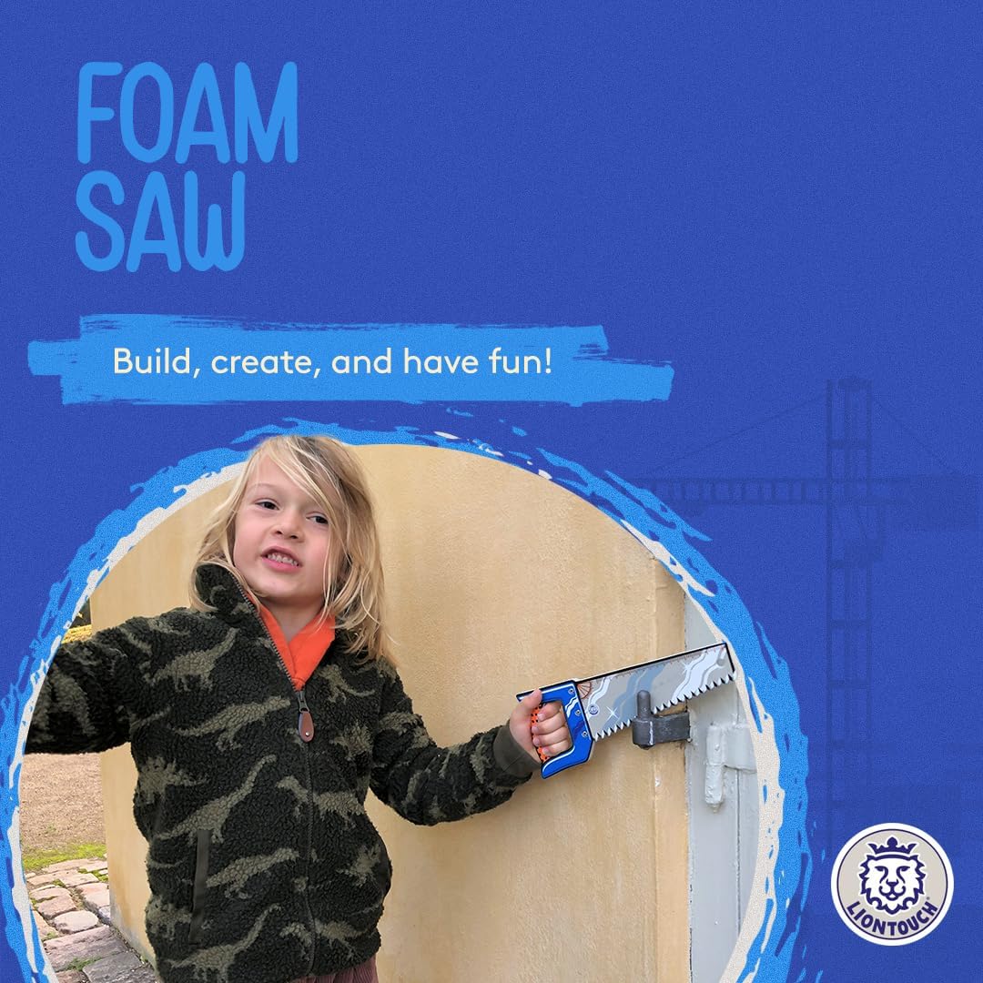 Liontouch - Toy Saw For Toddler Boys – 1 year up | Pretend Play Foam Toy Tools For Children | Ideal For Kid’s Educational Learning, Building & Construction Play