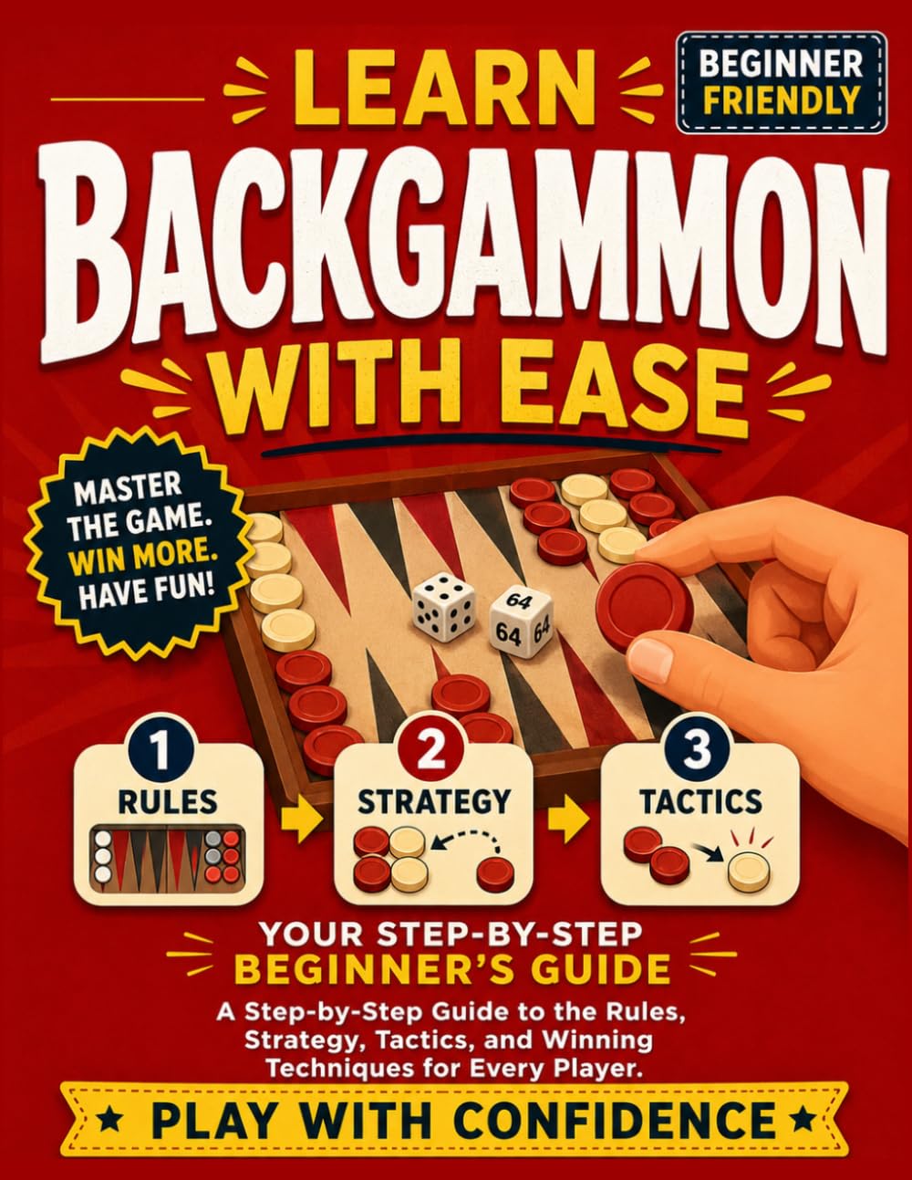 Learn Backgammon with Ease: A Step-by-Step Guide to the Rules, Strategy, Tactics, and Winning Techniques for Every Player