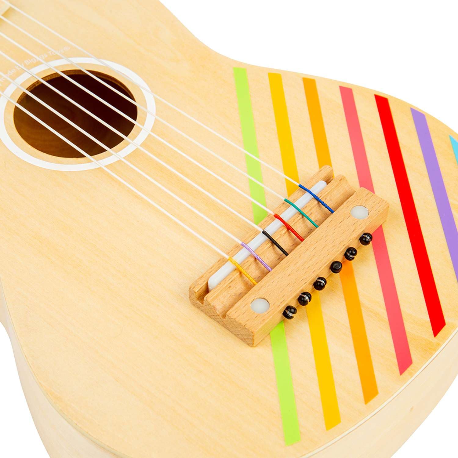 Bigjigs Toys, Guitarra de madera para niños, instrumentos musicales, juguetes de madera, guitarra para bebé, instrumentos musicales para niños pequeños, ukelele para niños, instrumento musical para