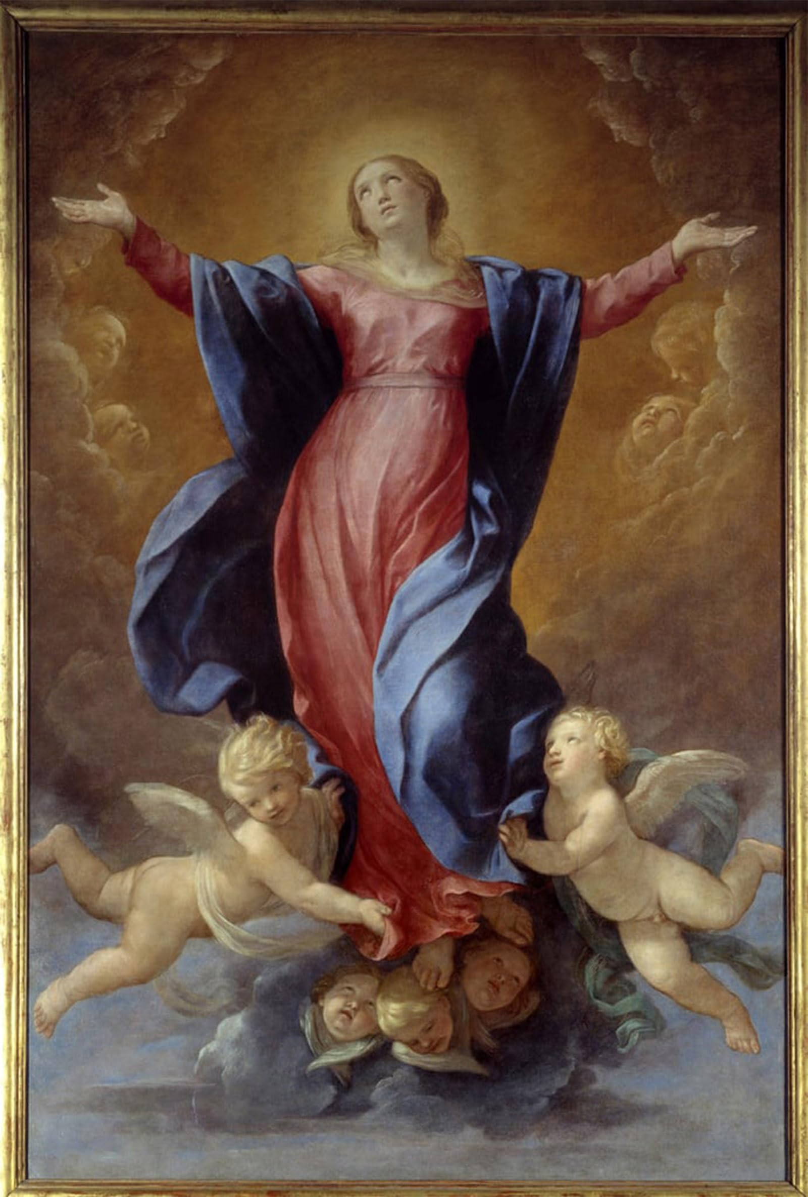 SERENDIPITP Retro Picture Poster Wall Art Pictures Painting the Assumption of the Virgin Painting by Vintage Painting Wall Art Canvas Print for Wall Decor 60x90cm