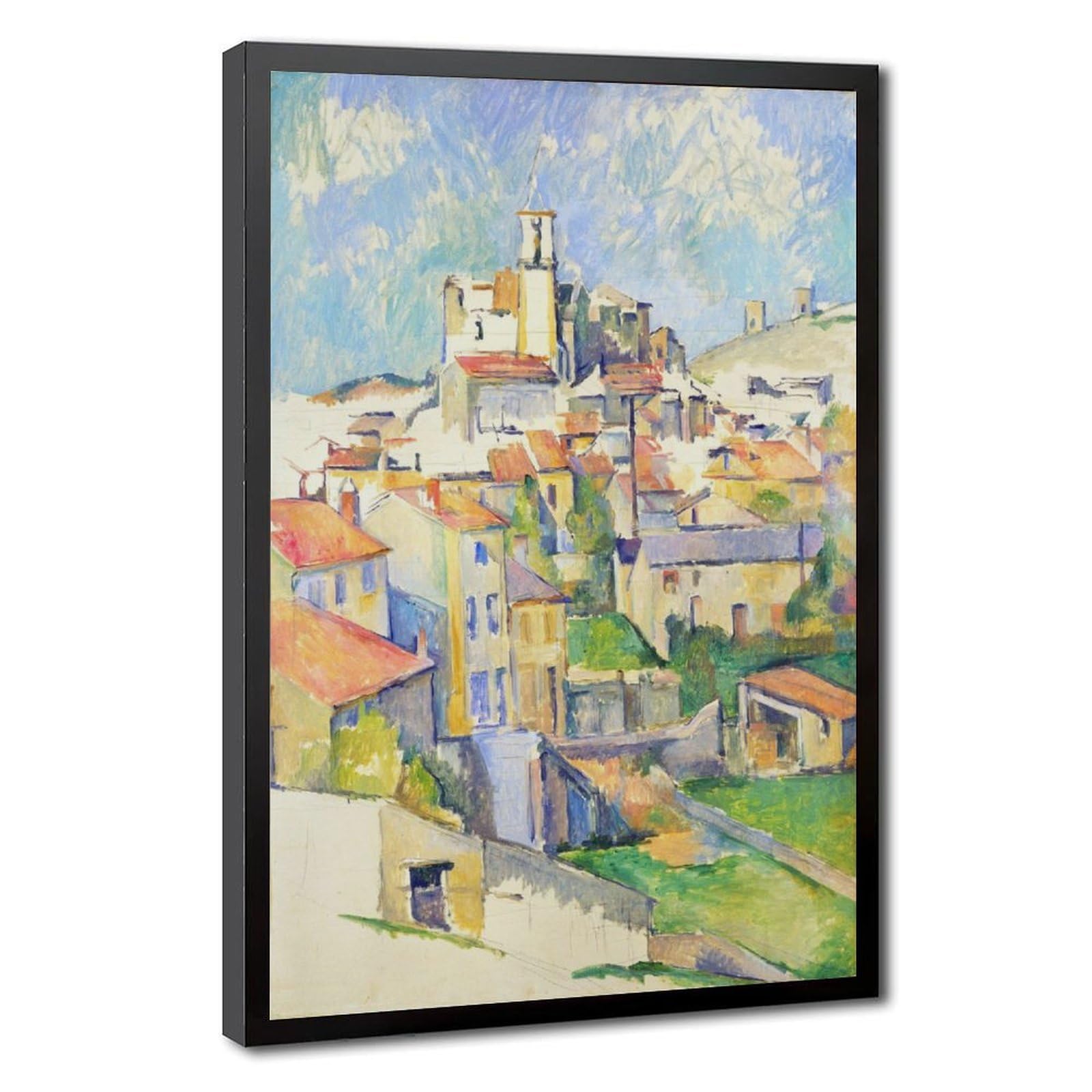 WCYB Gardanne Aix En Provence France by Paul Cezanne Prints Posters Canvas Deco Paintings Wall Art For Office Living Room Hangable Frame 8" L X 12" W