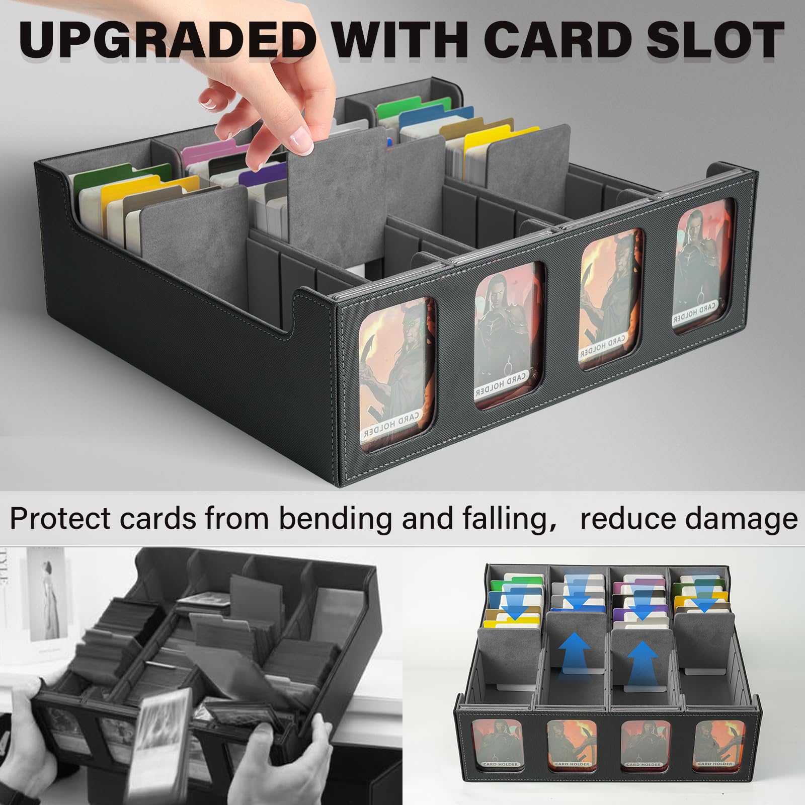 Commander Deck Box for MTG, Trading Card Storage Box Holds 3000+ TCG Cards, MTG Deck Commander Deck Box for MTG, Trading Card Storage Box Holds 3000+ TCG Cards, MTG Deck