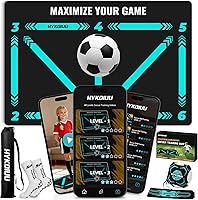 HYKOIUU Soccer Training Mat with Videos: Boost Footwork, Agility, Ball Mastery | Non-Slip Kit for Kids & Adults