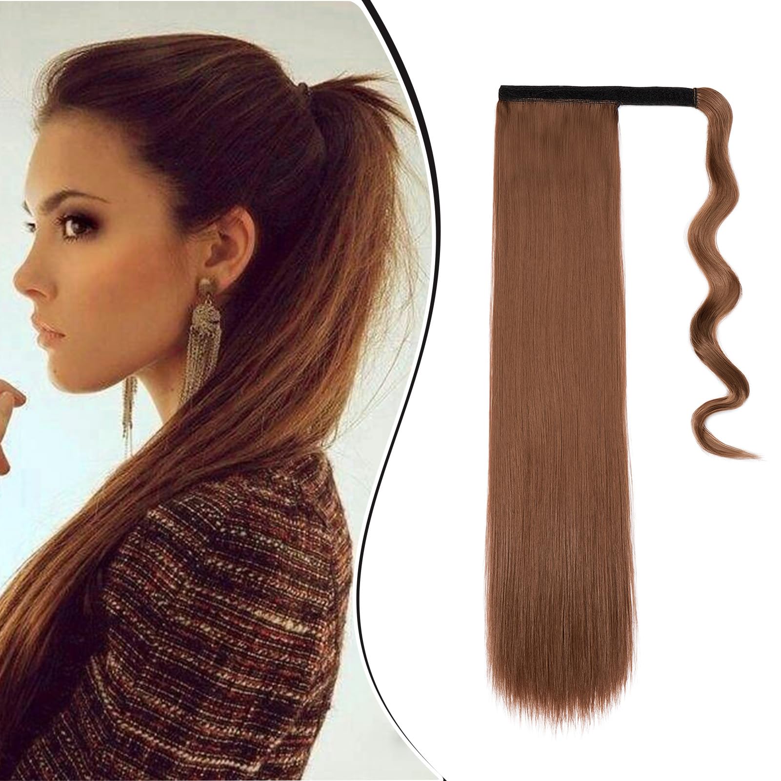 Extension Cheveux Queue De Cheval - Wrap Around - Lisse Ou Bouclé - Pour Adultes - Neuf Avec étiquettes