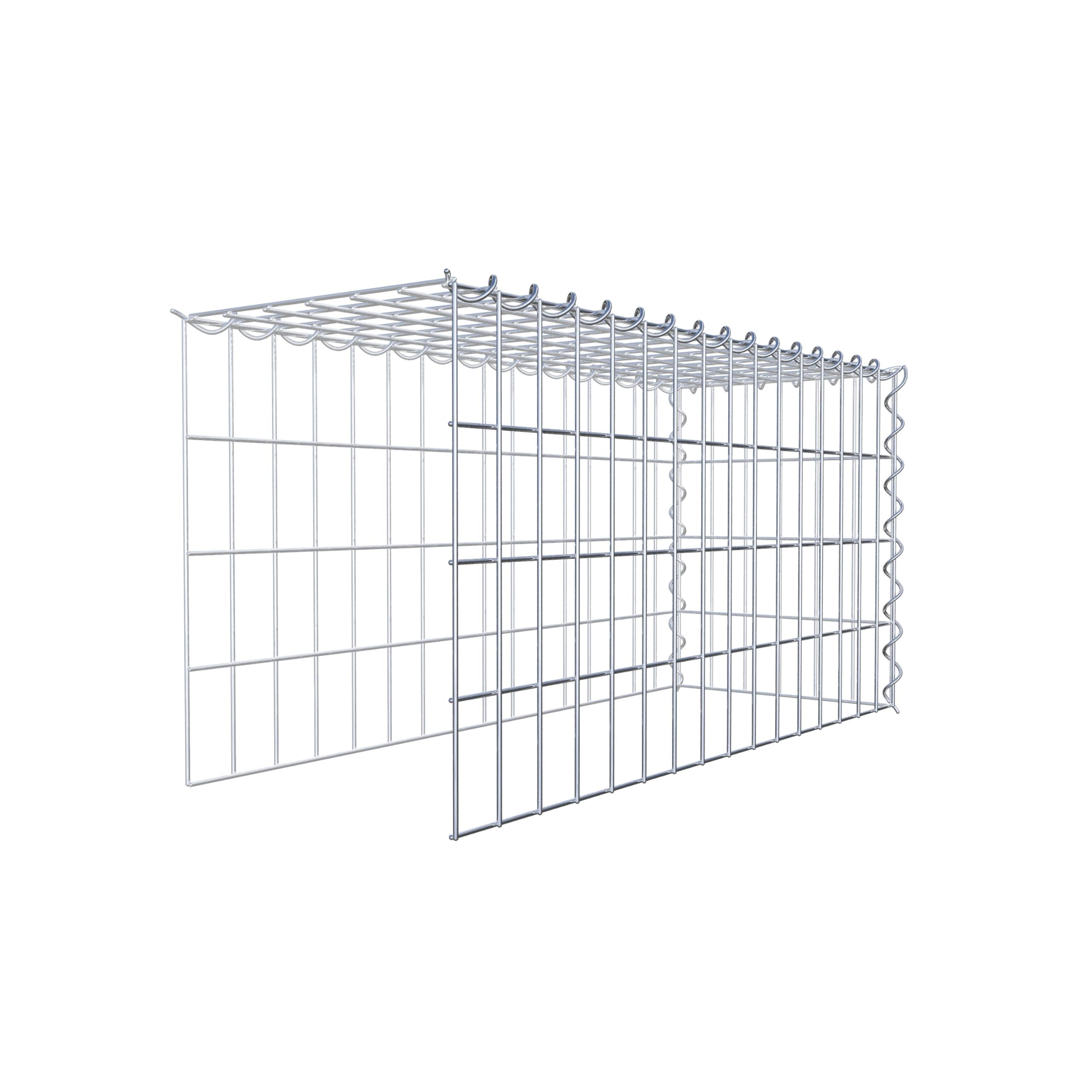 GABIONA Cesta De Piedra De Gavión Rectangular, Malla De 5 X 10 Cm, Profundidad De 30 Cm, Cesta De Cultivo Tipo 4, Cierre De Espiral, Galvanizado (100 X 40 X 30 Cm