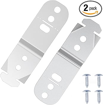 2PCS Dishwasher Mounting Bracket 619985，Dishwasher Mounting Clips Compatible with Mounting Bracket, Dishwasher Anti Tip Bracket Kit Replaces AP4538351, 00605007, 00628371, 619985, 628371 605007