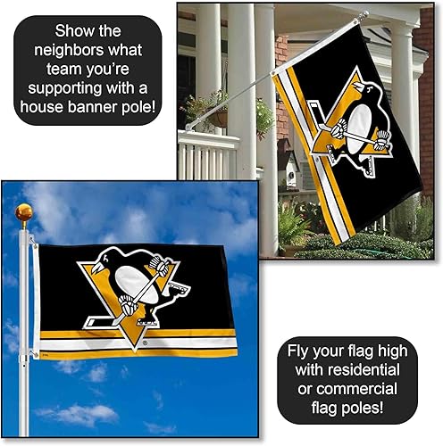 Miniatura 3 de WinCraft Bandera y bandera dorada de Pittsburgh Penguins Pittsburgh