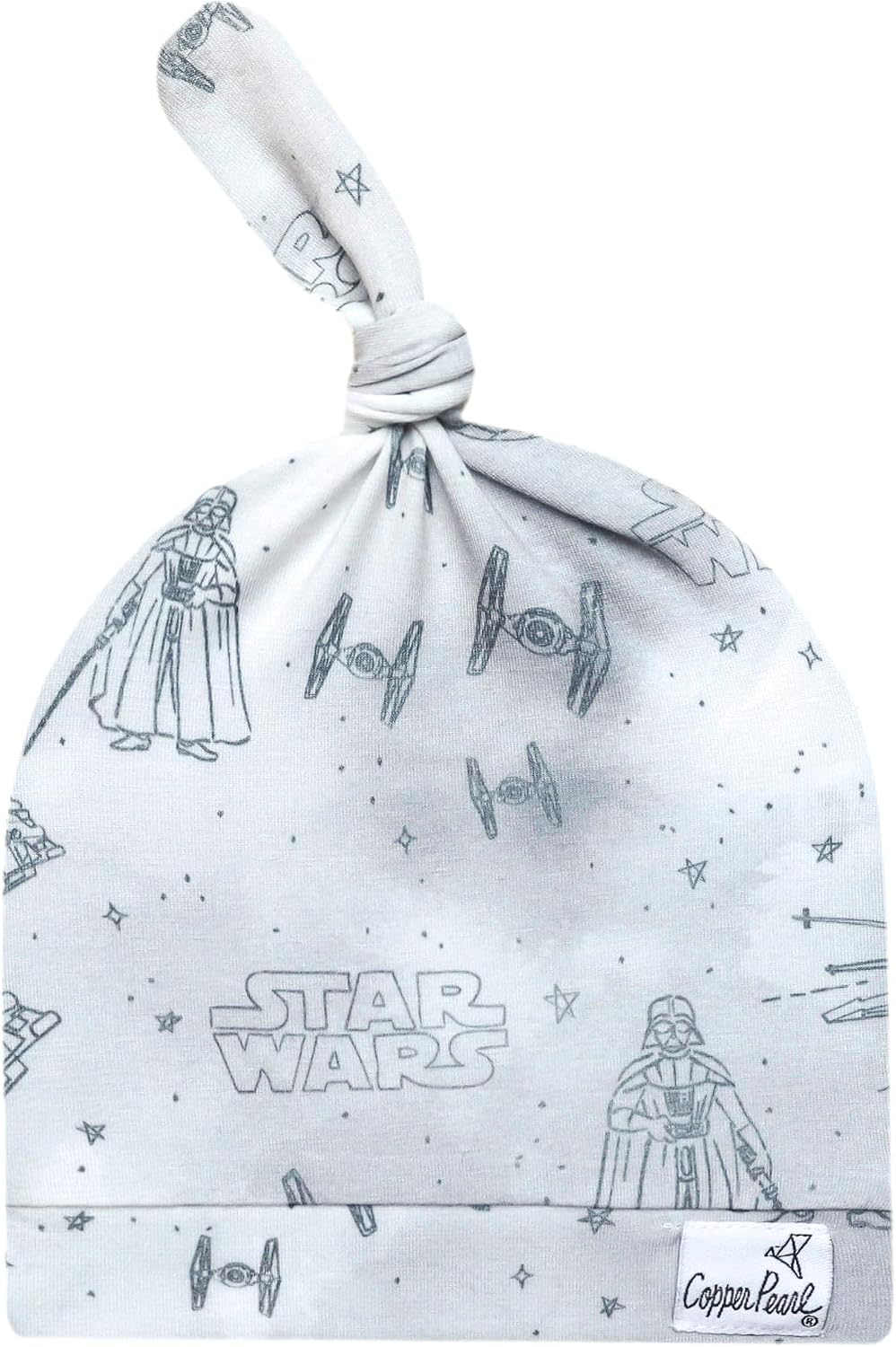 Copper Pearl, Baby Beanie Hat Top Knot Stretchy Soft Star Wars