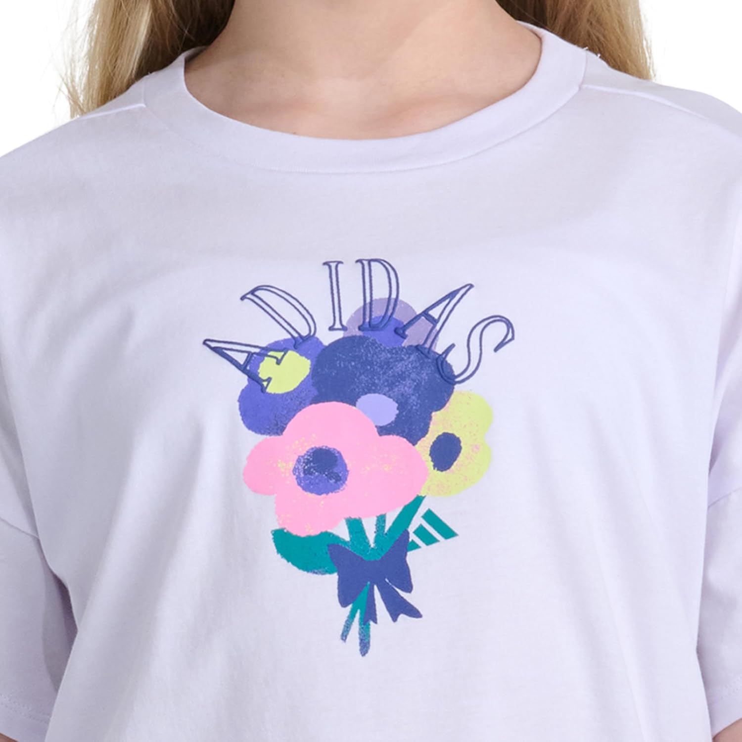 adidas Girls' Drop Shoulder Tee (Big Kid)