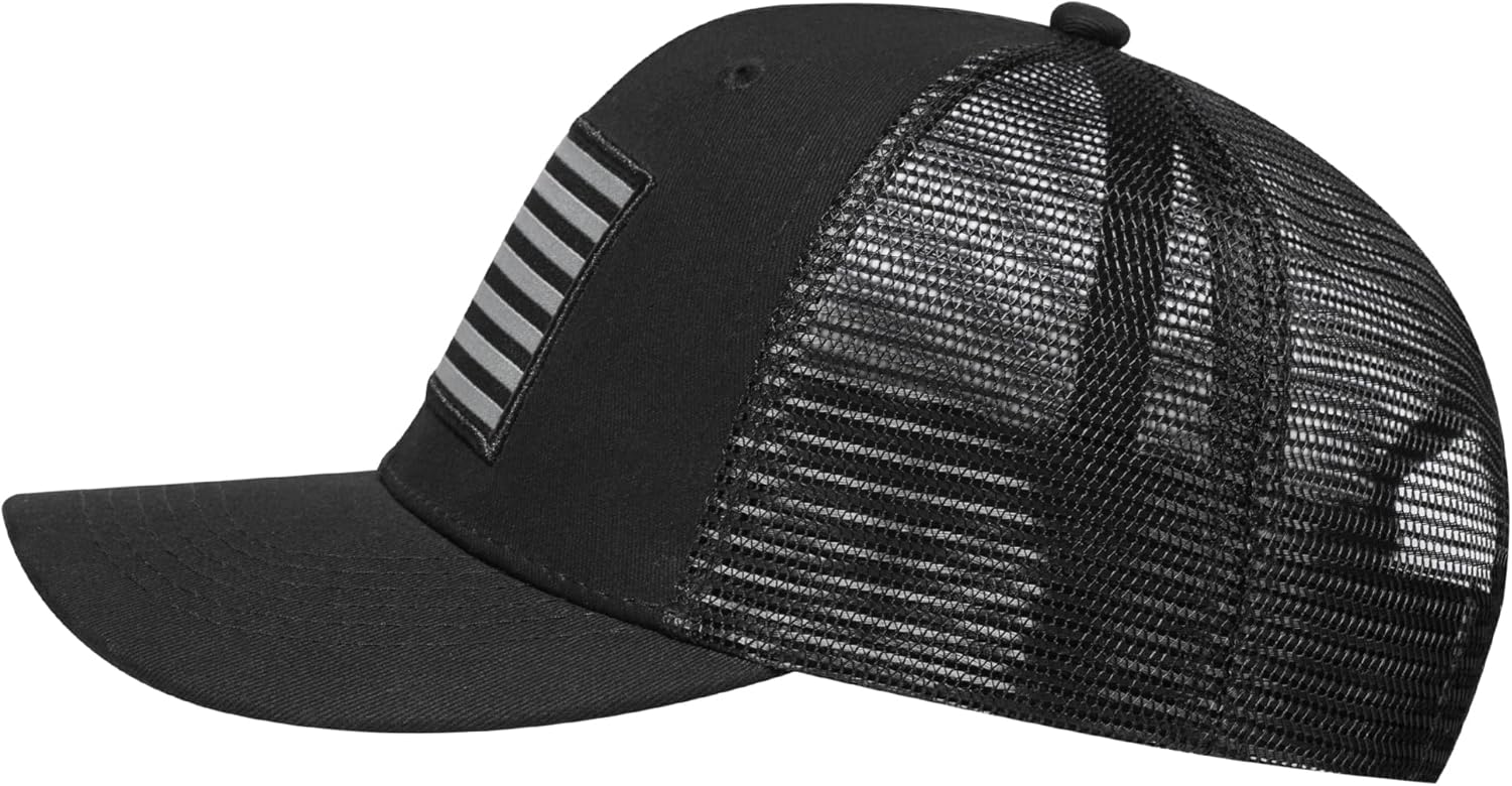 AURR American Flag Trucker Hat, Patriotic Baseball Cap for Men & Women, Breathable Mesh Adjustable Snapback, USA Flag Patch - Image 3