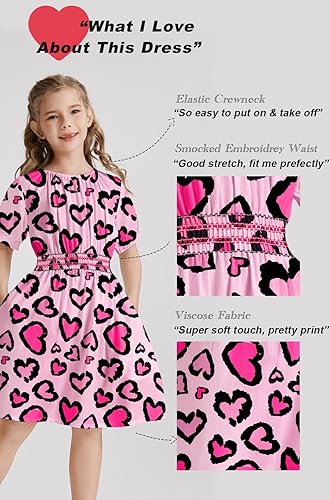 Miniatura 3 de Vestido floral con cintura fruncida para niñas, ropa de juego para la iglesia, vacaciones, vestido midi suave con bolsillos