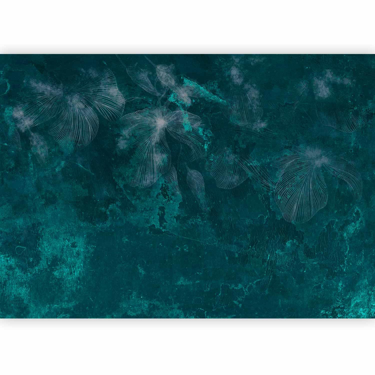 murando Photo Wallpaper Flowers 400x280 cm / 158"x110" Non-Woven Premium Art Print Fleece Wall Mural Decoration Poster Picture Design Modern Nature Botanic Plants Lines Dark b-A-10280-a-c