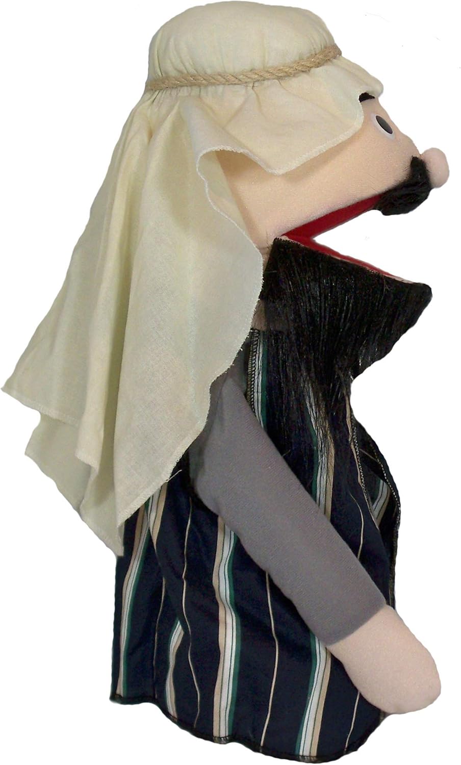 18" Bible Poor Man Puppet, Black Hair