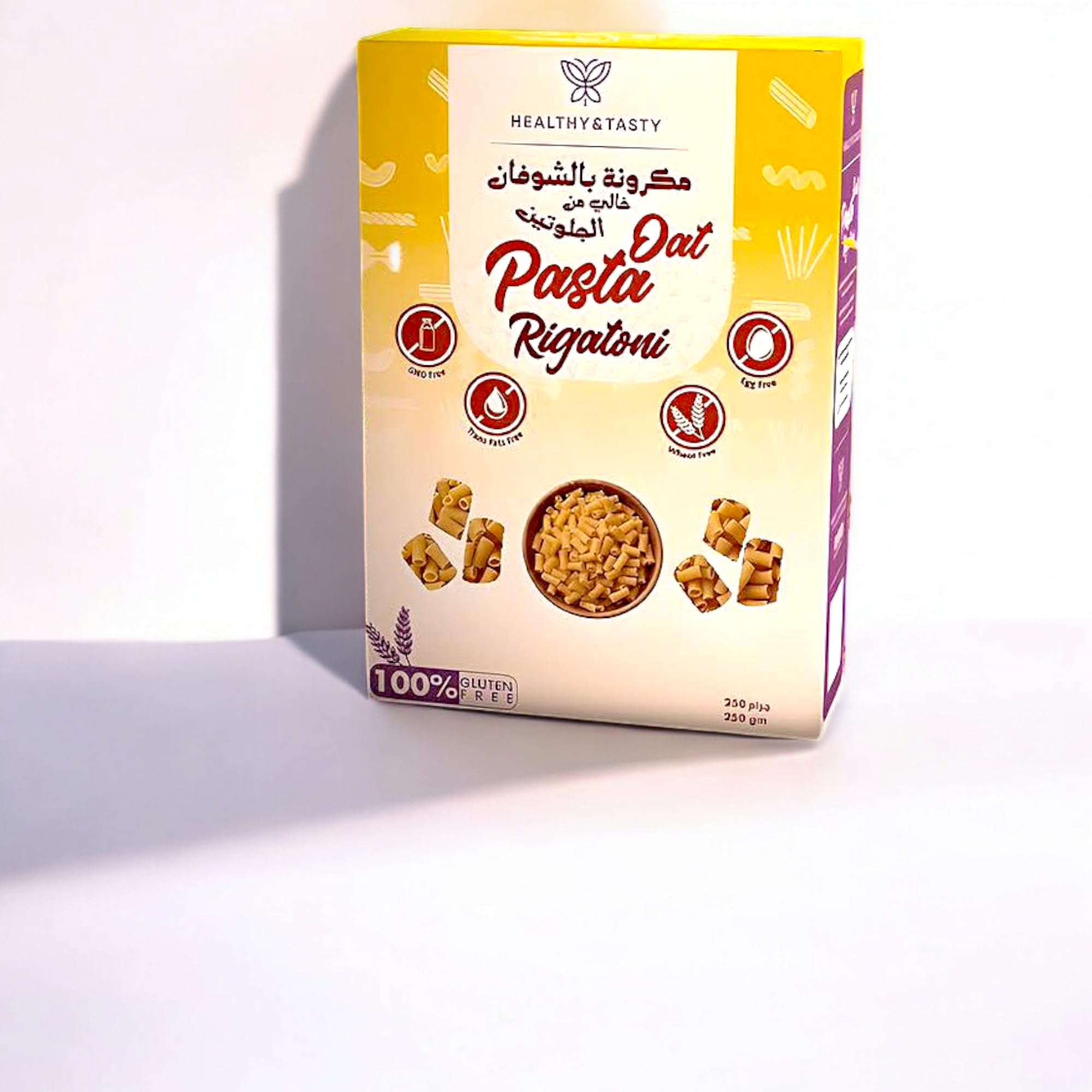 Healthy & Tasty Oats Rigatoni Pasta 250g, Gluten Free, GMO Free, Trans Fats Free, Wheat Free, Egg Free (Rigatoni)