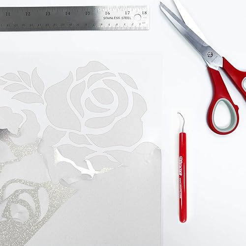 Miniatura 4 de Siser Rollo de vinilo de transferencia de calor con purpurina HTV de 11.8 pulgadas x 5 pies, para planchar (blanco arcoíris)