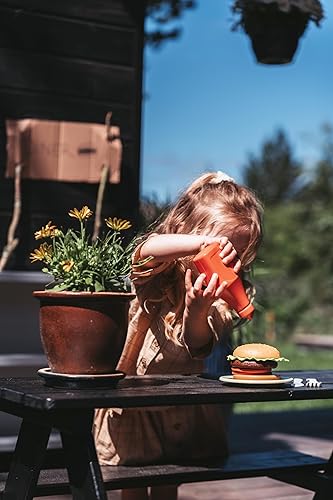 Miniatura 7 de Dantoy BIO Burger - Juego de comida de 19 piezas, platos y utensilios, cocina de simulación, juguetes de cocina realistas, plástico reciclado, niños