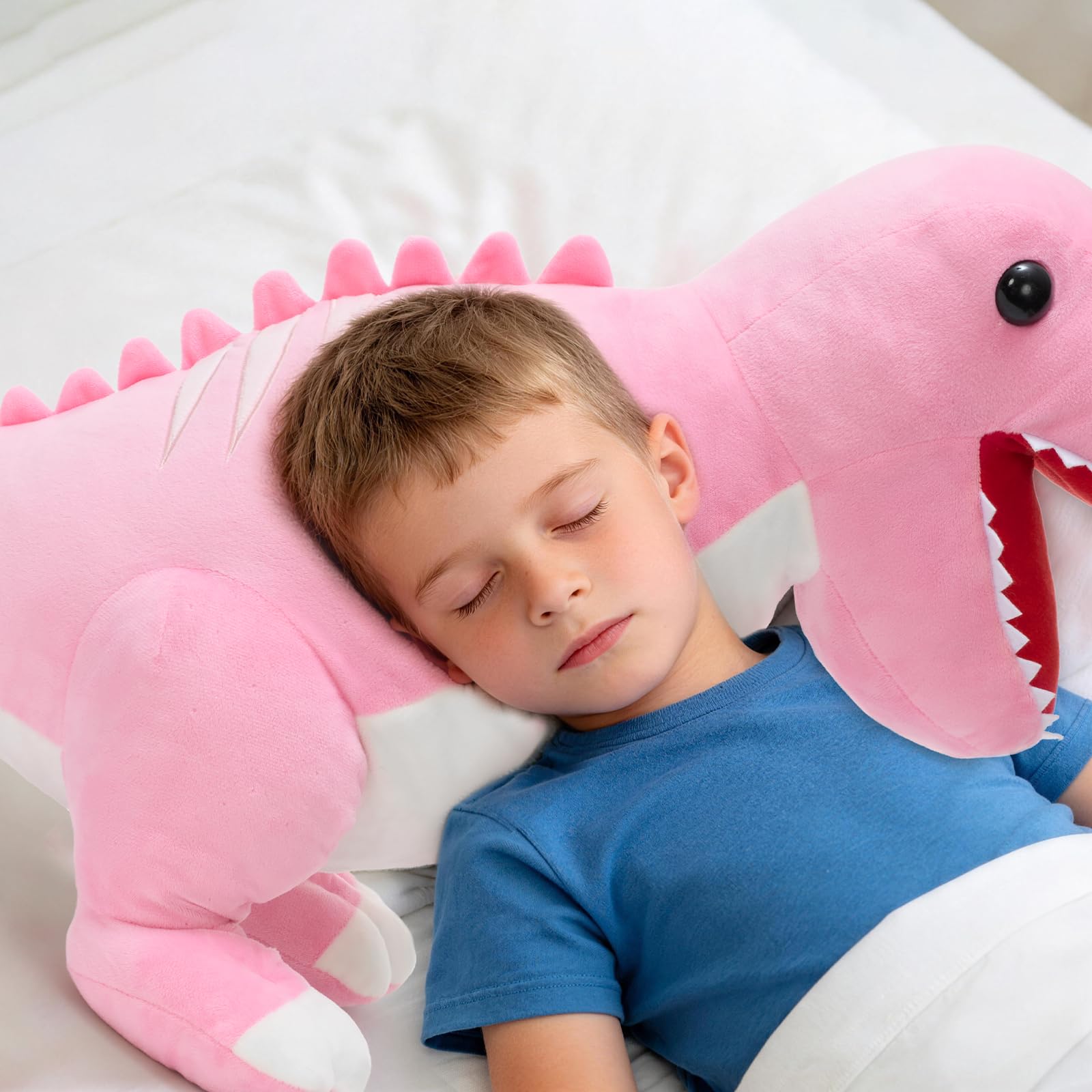 MorisMos Peluche a forma di dinosauro gigante, alto 80 cm, morbido, giocattolo per bambini, regalo di Natale e compleanno