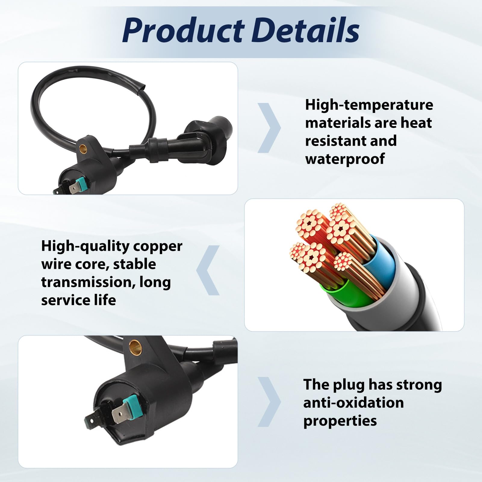 Bobine Allumage pour Moto, Bobine D'allumage Scooter, Bobine Allumage pour Moteur GY6 50 CC 125 CC 150 CC, Accessori pour GY6 Moteur Moto Dirt Bike Scooter Cyclomoteur - 4