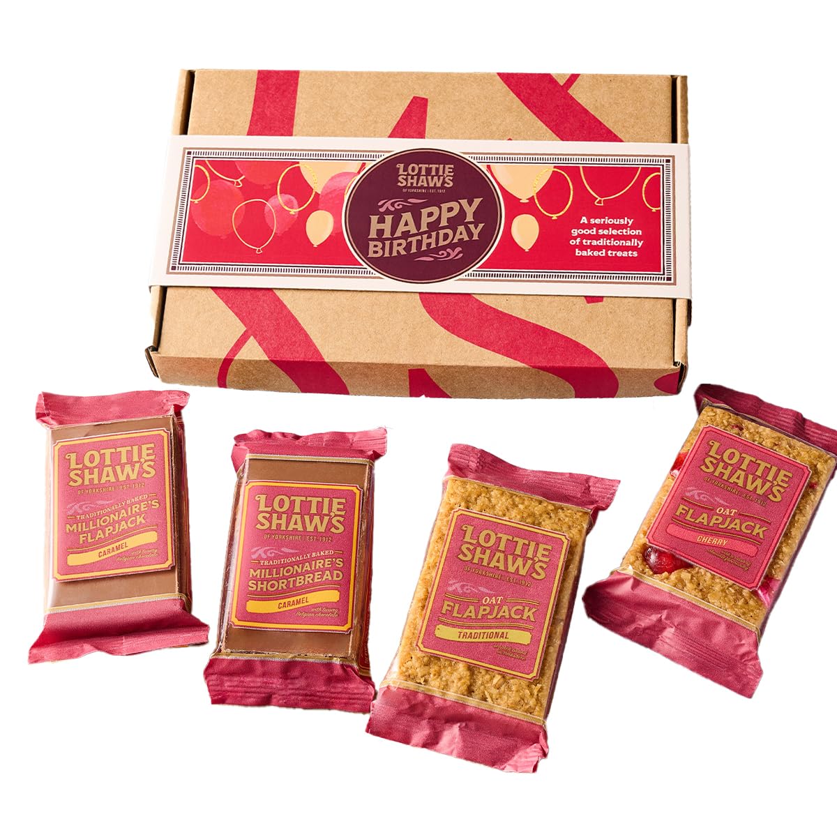 Lottie Shaw's Happy Birthday Baked Treats Letterbox – Flapjacks, Shortbread & Biscuits, Yorkshire Bakery