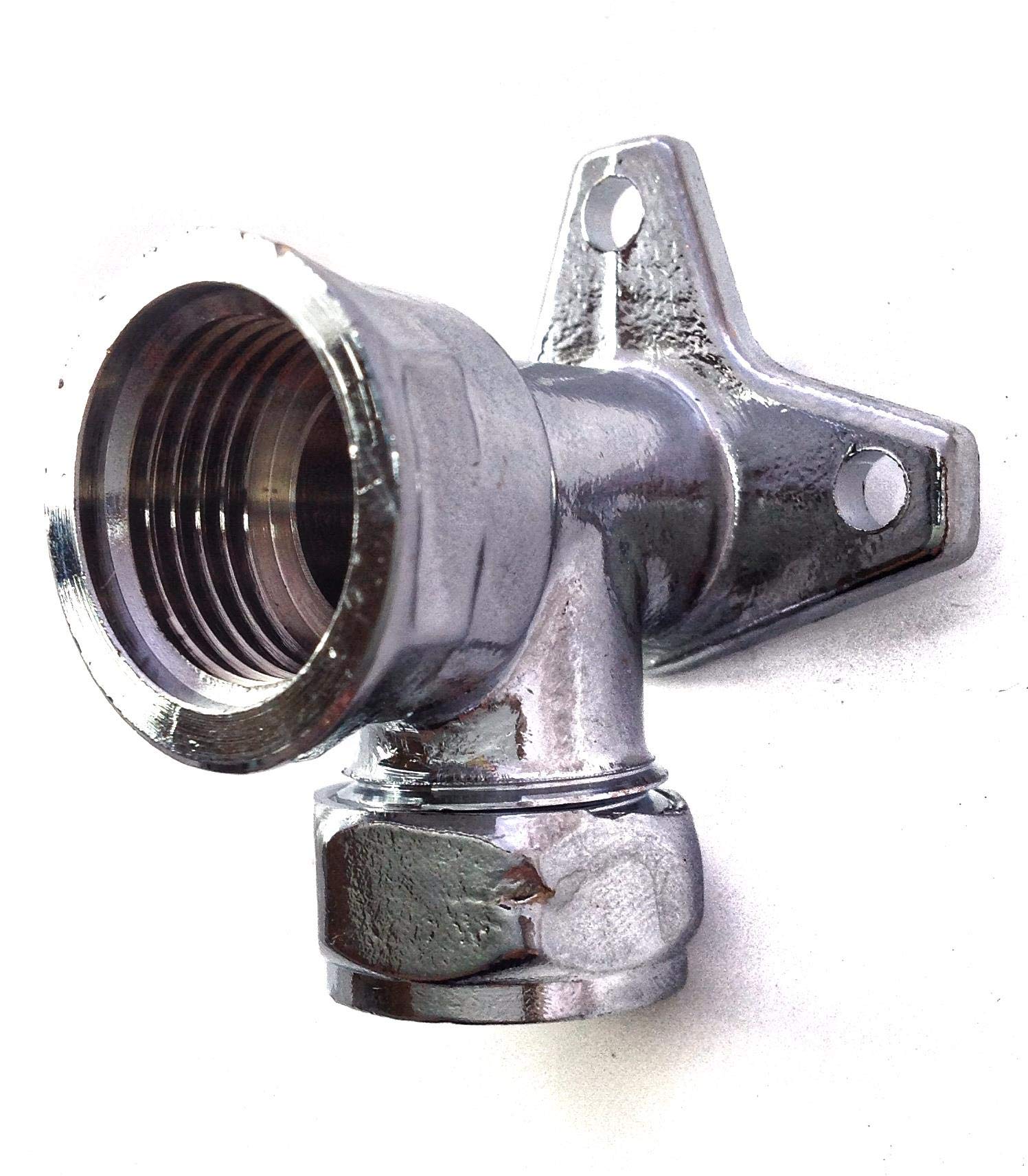 Odsupplies Women's 15Mm X 1/2" Chrome Wallplate Elbow (Known As Chrome Pipe Fittings / 15Mm Chrome Compression Elbow/Chrome Pipe Fittings/Chrome Elbow/Wall Plate Elbow)