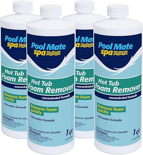 Miniatura 39 de Pool Mate Removedor de espuma para bañera de hidromasaje de 1 cuarto de galón, sin espuma, fabricado en Estados Unidos