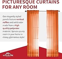 Vista 63 de Sapphire Home - Paneles de cortina (2 unidades), cortinas translúcidas de 54” x 84” (108” de ancho en total), paneles de gasa para dormitorio, sala