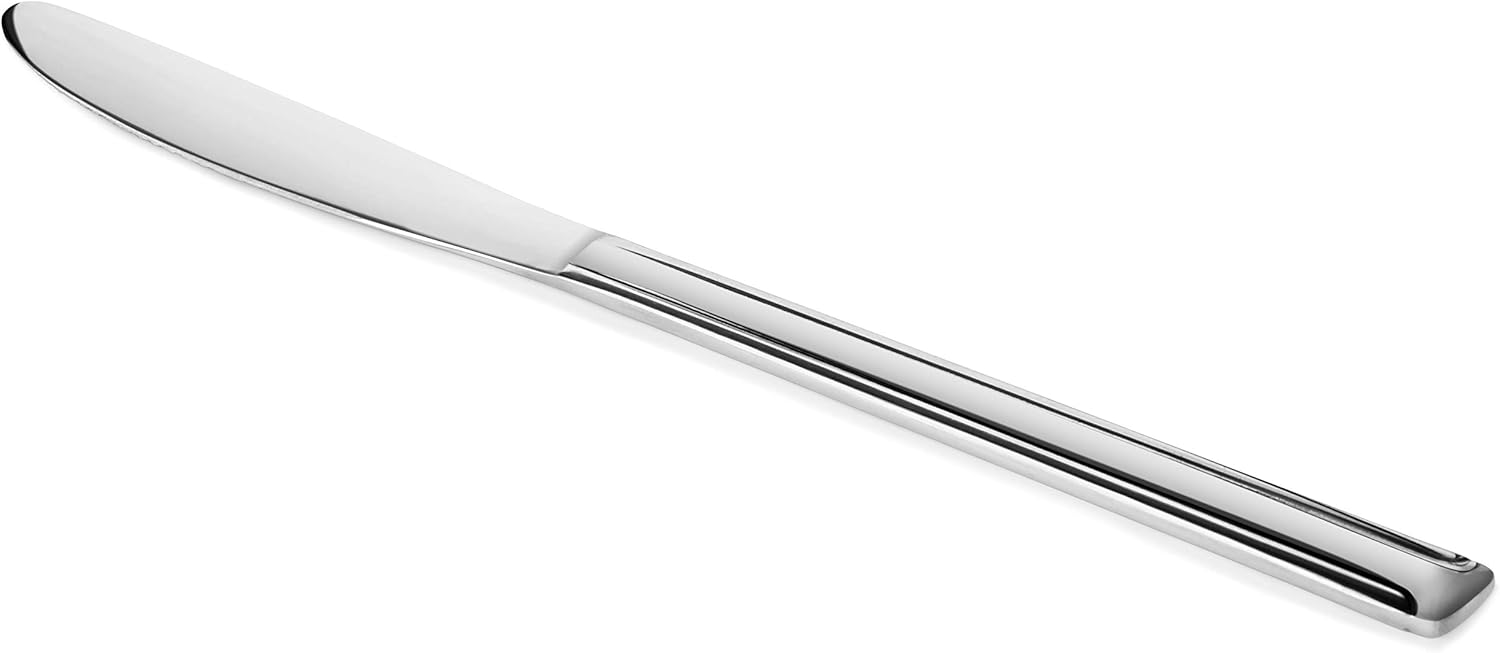 New Star Foodservice Dominion Pattern 18/0 Stainless Steel Dinner Knife, 8.2-Inch, Set of 12, Commercial Grade