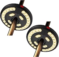 Vista 8 de Paquete de 2 luces Eletorot para sombrilla de patio, luces recargables al aire libre para decoración de patio, luces de mesa de patio, luz de poste