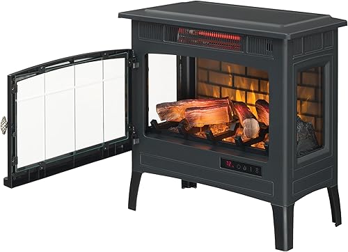 Miniatura 7 de Duraflame DFI-5010 - Estufa infrarroja en 3D para chimenea eléctrica con control remoto