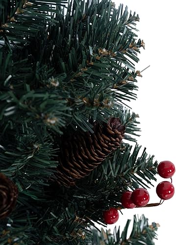 Miniatura 13 de Naomi Home Árbol de Navidad nórdico de 7.5 pies con luces, árbol de Navidad realista y encantador preiluminado con 1266 puntas de rama, 700 luces