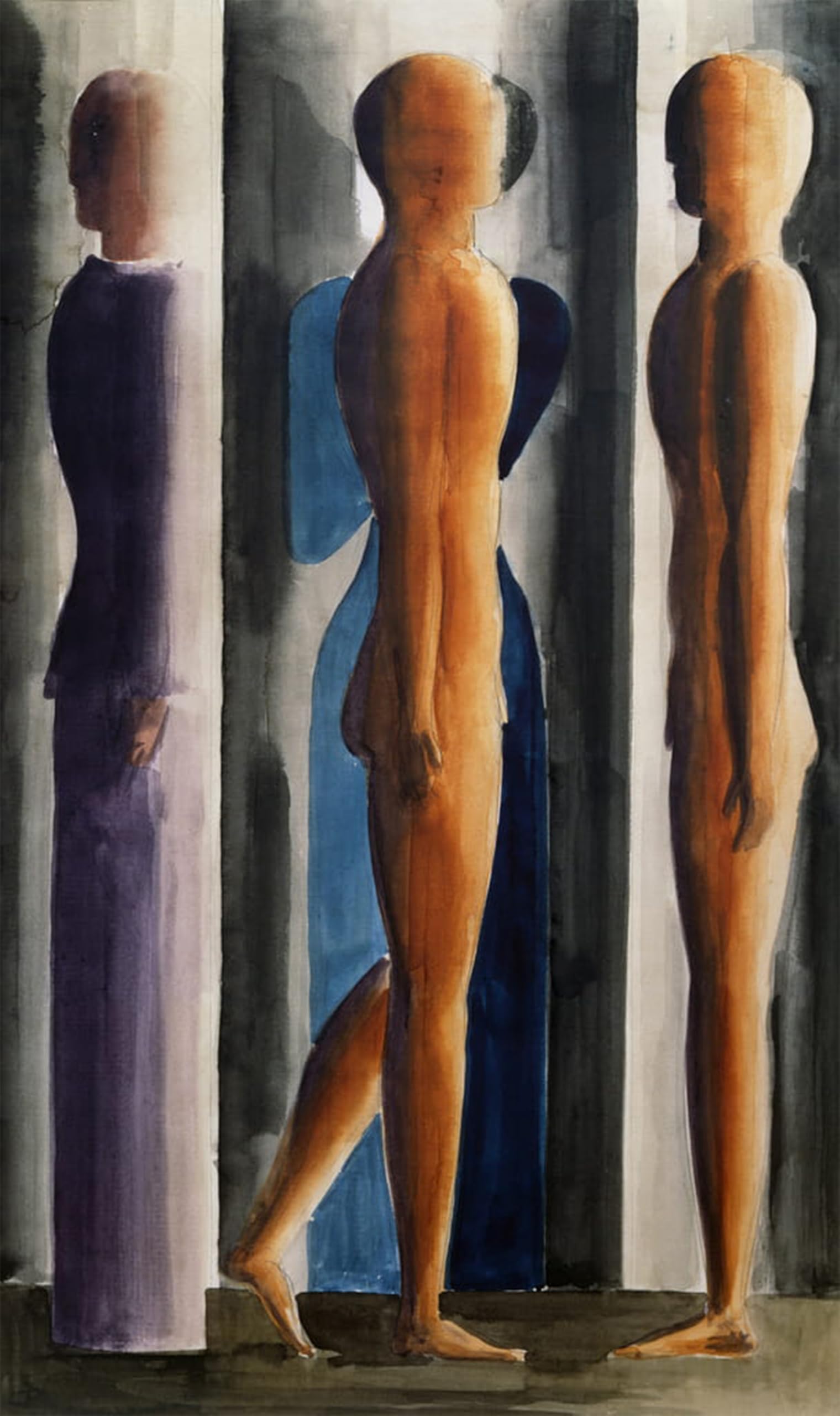 POSTERIIk Vintage Art Print Images Pictures Print Formation. Tri-partition by Oskar Schlemmer Modern Colour Posters for Office Home Decor 60x90cm