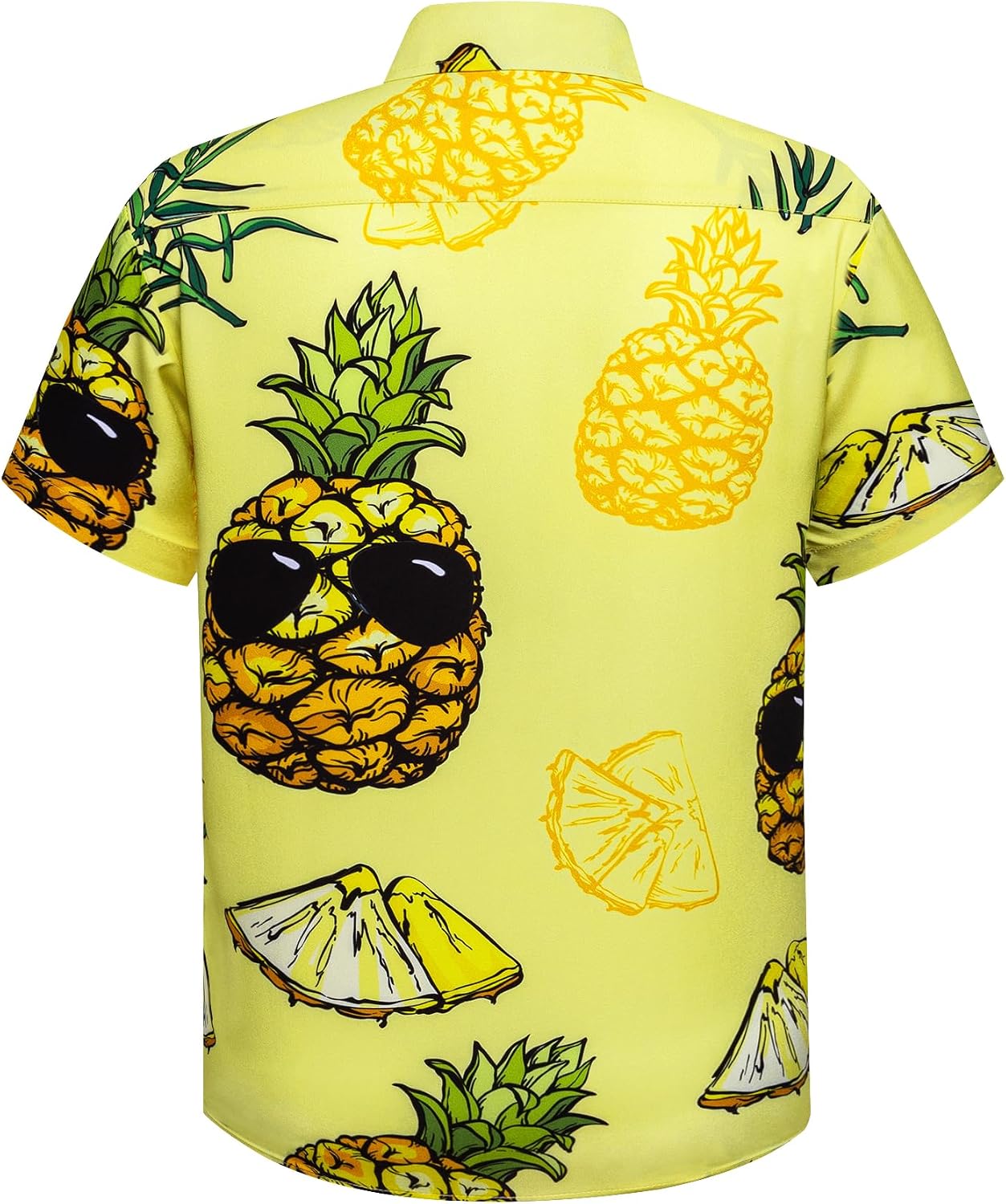 Barry.Wang Boy's Hawaiian Button Down Shirt Summer Tropical Luau Party