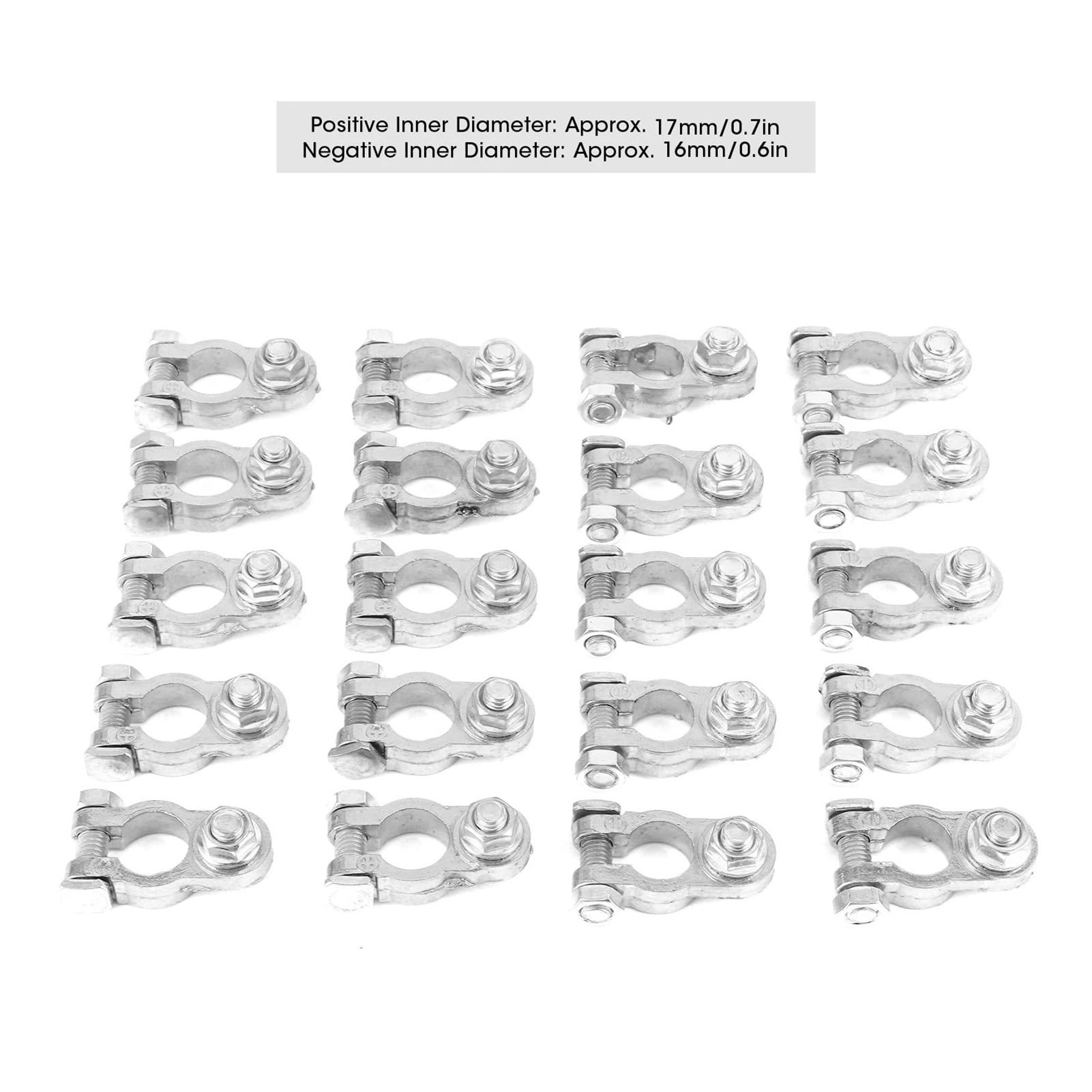 Connettore per morsetto terminale batteria Terminale della batteria Morsetto della batteria for auto Set di terminali della batteria del connettore 12V positivo + negativo