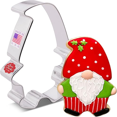 Ann Clark Cookie Cutters Cortador de galletas de gnomo, 4" fabricado en Estados Unidos