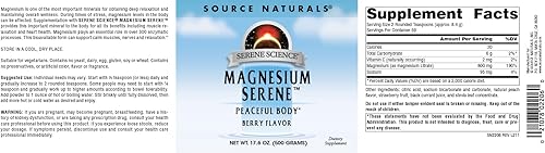 Miniatura 4 de Source Naturals Serene Science - Sereno de magnesio, cuerpo pacífico, sabor a bayas, 17.6 onzas