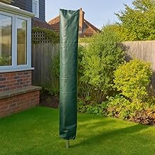 ANGIX Rotary Washing Line Cover 1.8m- Heavy Duty Waterproof Garden Protective Cover with Drawstring, Weather Resistant Lid for Outdoor Clothes Airer