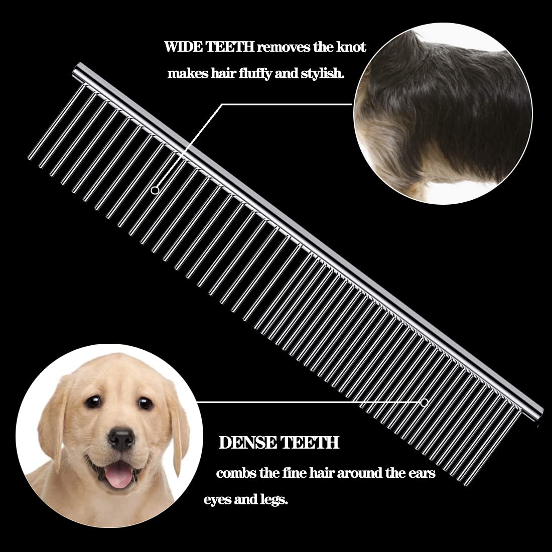 metal dog combs