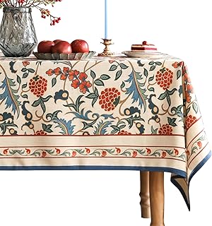 patdrea Designer Vintage Linen Tablecloth for Rectangle Table,French Sof...