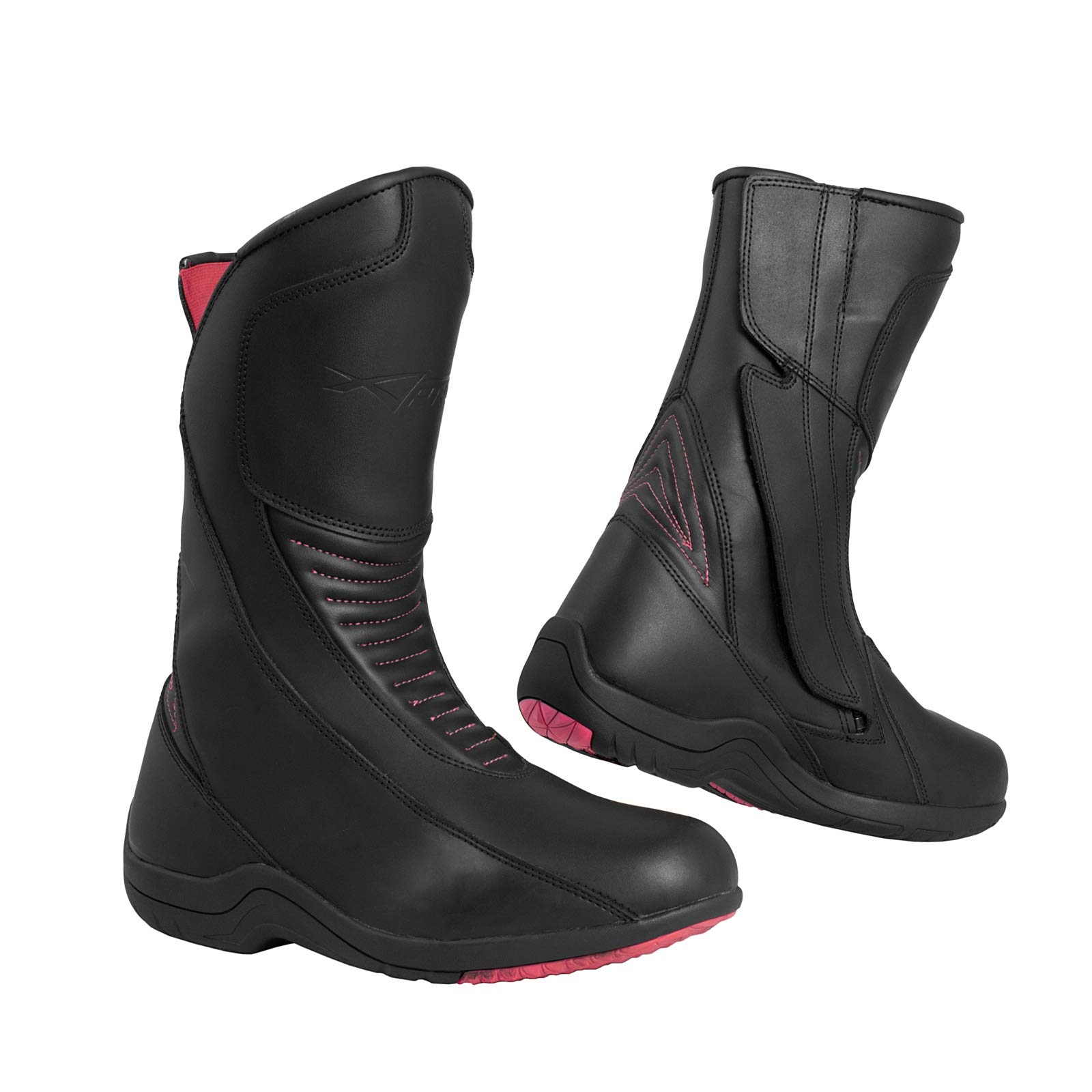 A-Pro Stivale Pelle Traspirante Omologato CE Moto Donna Touring Urban Impermeabile