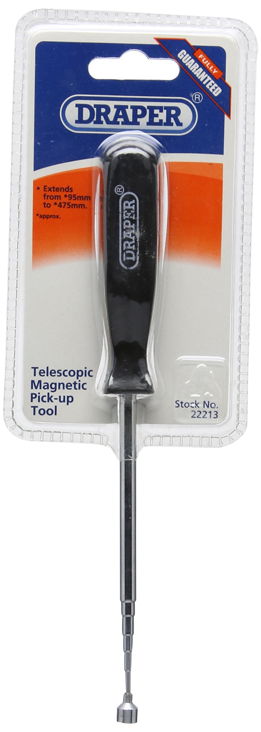 Draper 22213 Telescopic Magnetic Pick-Up Tool, 95mm-470mm, Blue