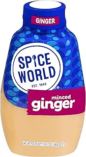 Spice World Squeezable Minced Ginger – 22.75oz Ready-to-Use Squeeze Ginger Perfect for Stir Fry, Marinades, & More – Simply add the Seasoning for Cooking to Add Flavor Without Prep or Mess