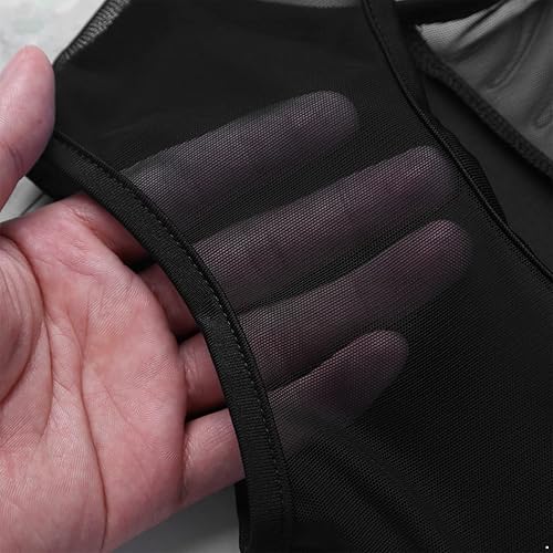 Miniatura 6 de Shinsto Leotardos de ballet para niñas, malla empalme con abertura en la espalda, camisola de gimnasia, leotardo de danza