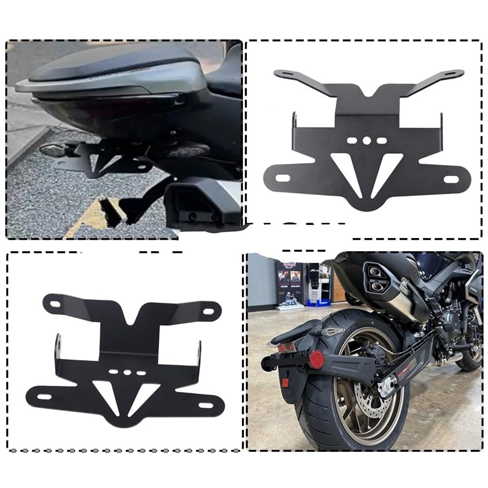 Supporto Portatarga Posteriore Corto Moto Per CFMOTO 800NK NK800