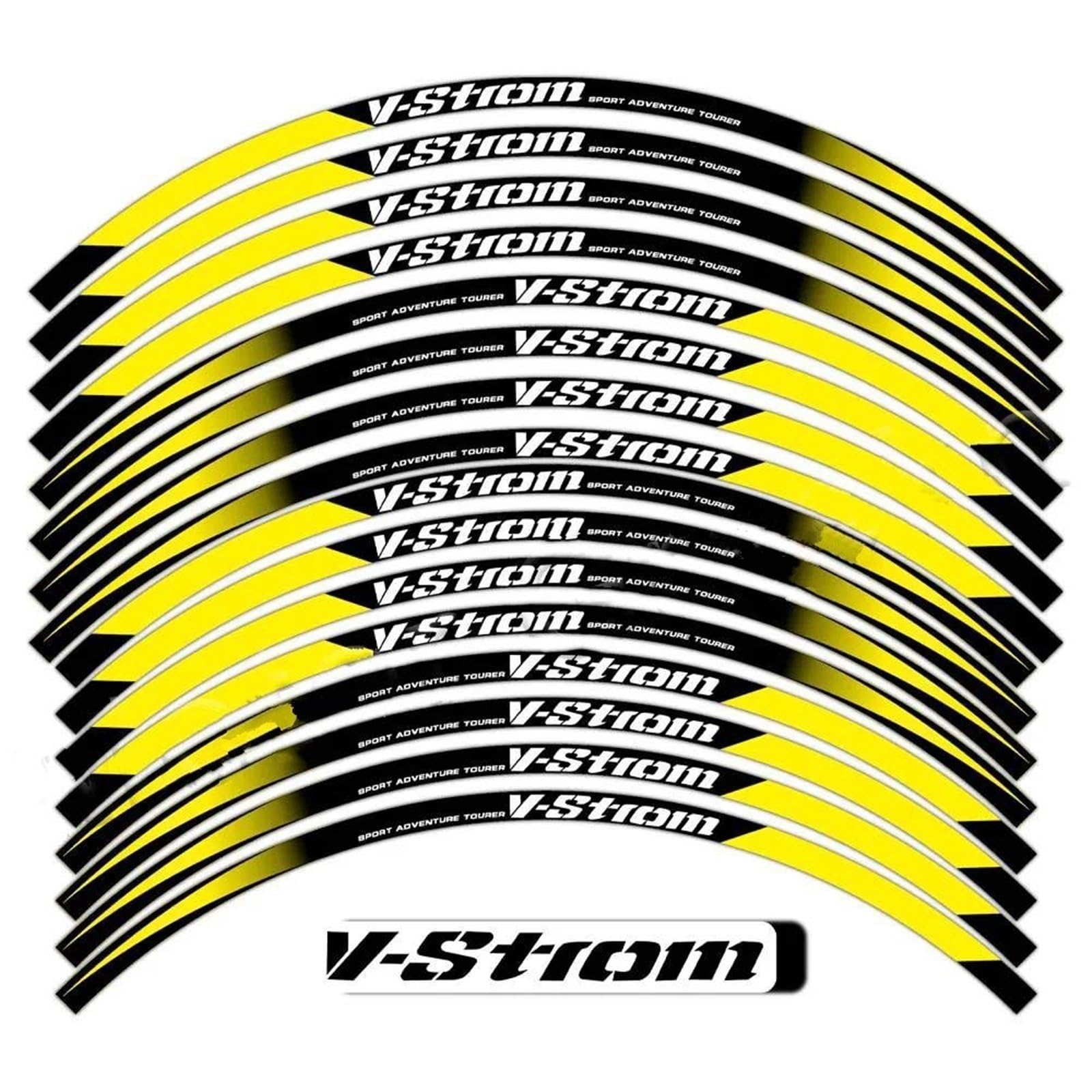 Stickers Motorcycle Reflective Rim Edge Stripes Wheel Stickers for V-Strom DL250 DL1000 DL1050 DL650 1000 1050XT(Style 2)