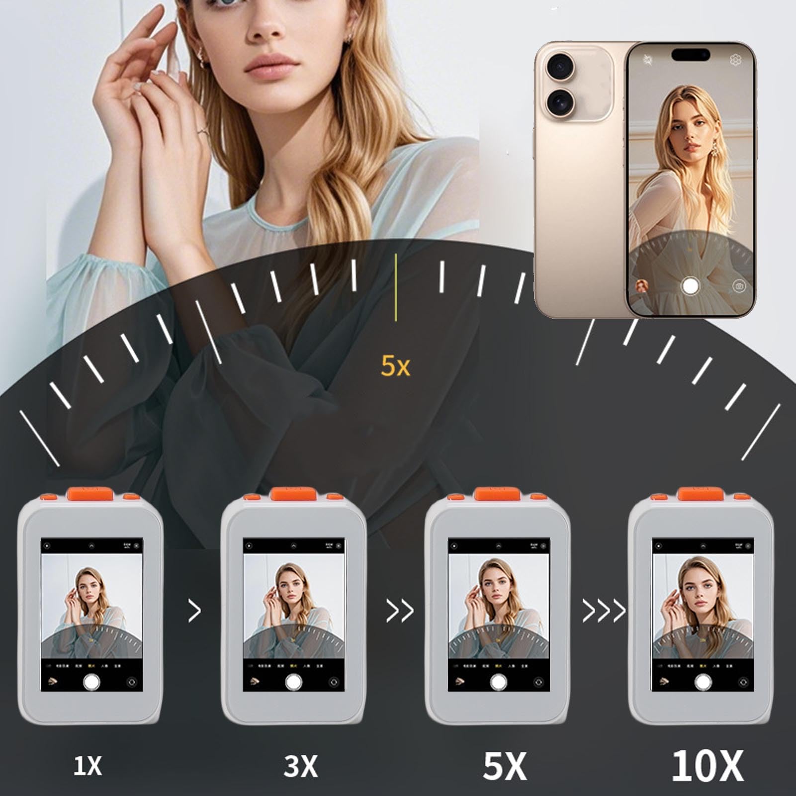 Goshyda Stick per Selfie Treppiede Telefonico, Supporto per Treppiede per Cellulare Pieghevole con Schermo Selfie da 2 Pollici, Supporto a Schermo Bluetooth WiFi, per Viaggi in Live