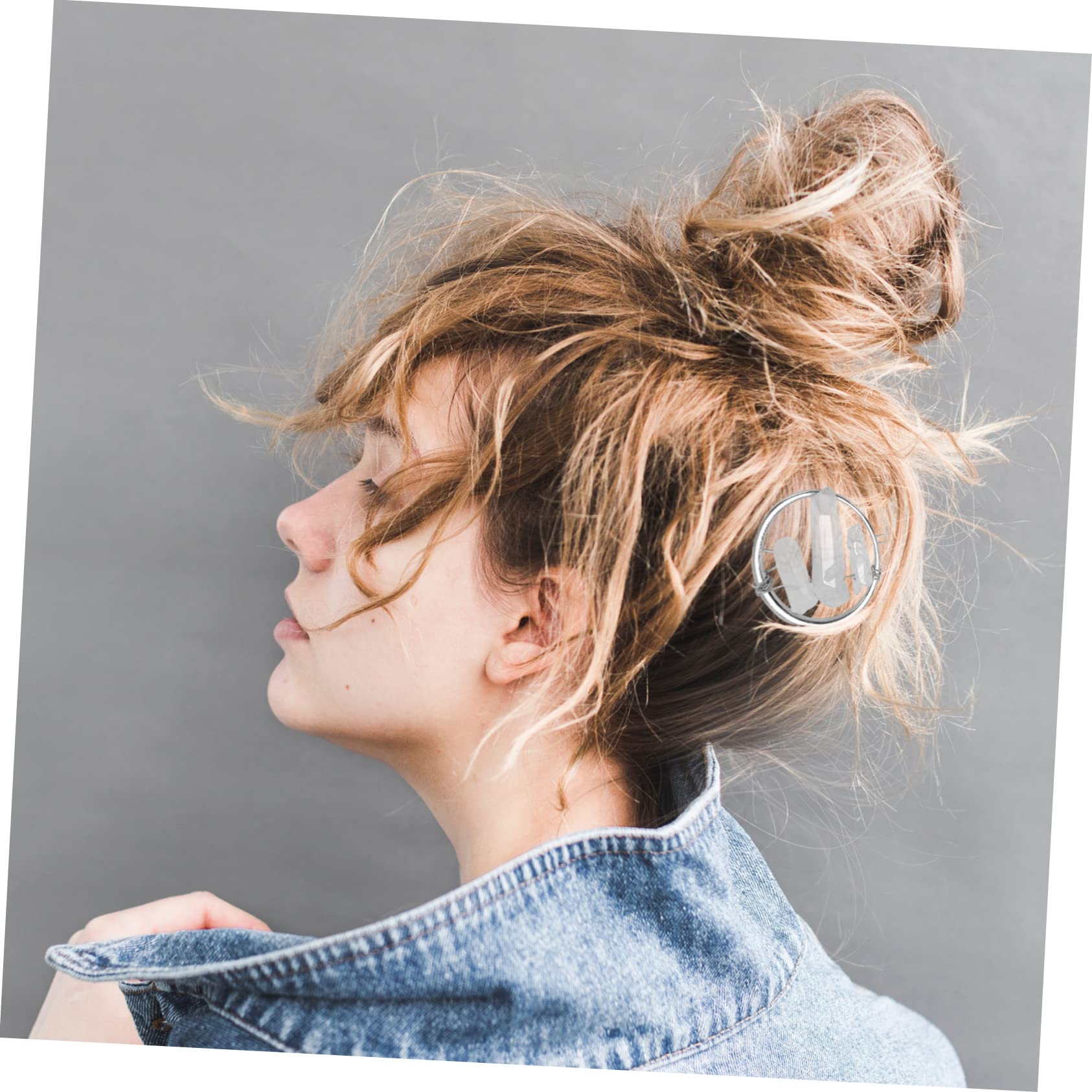 minkissy 5piezas Horquilla Geométrica De Cristal Para Mujer Accesorio De Pelo Elegante Pinza De Pelo Diseño De Círculo Decoración Para Peinados De Fiesta y Ocasiones Especiales