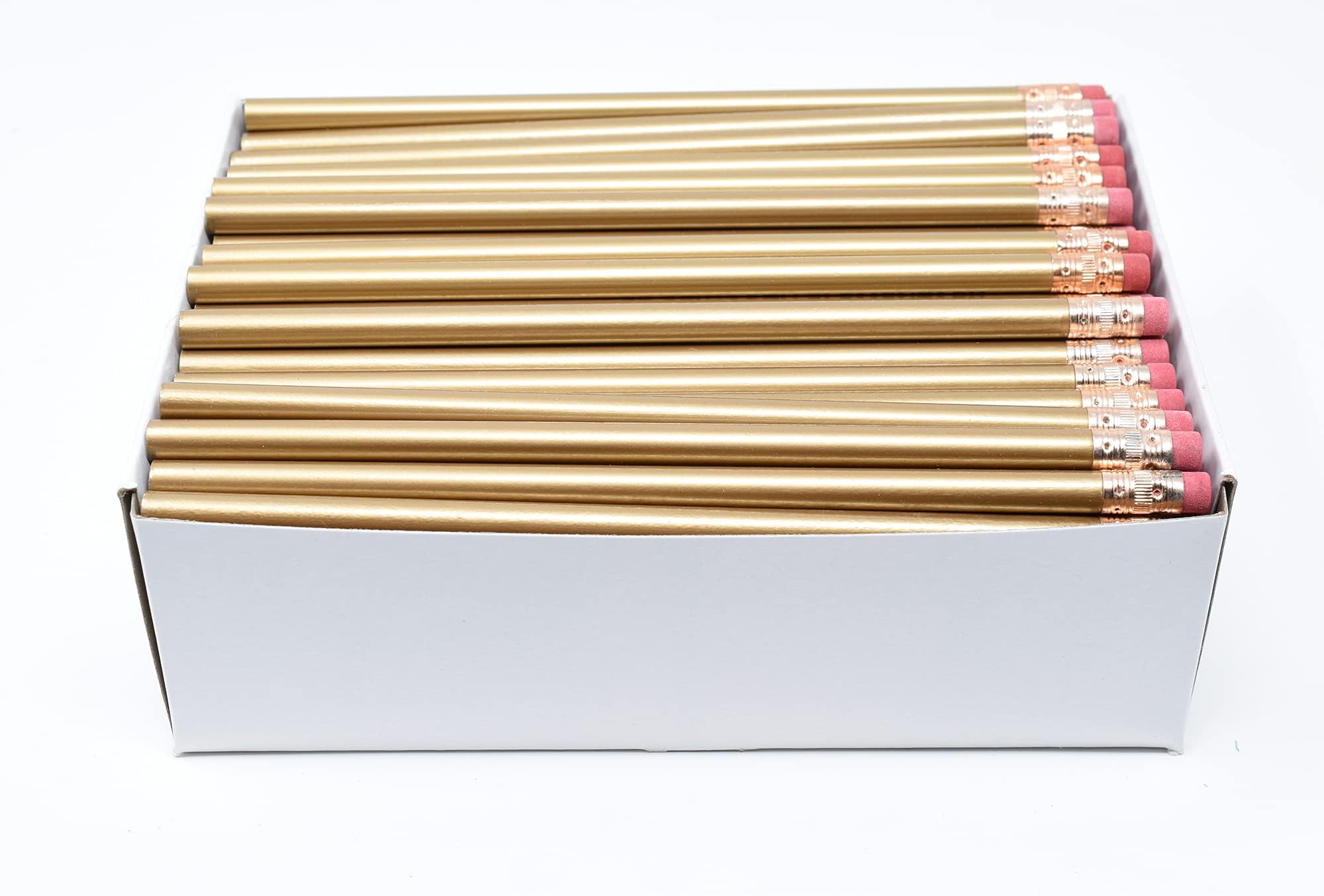 Pencil Guy Blank Round Pencils Gold 144 to a box - Not Sharpened